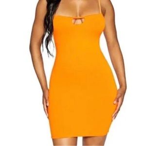 Orange, naked, wardrobe, mini dress size medium